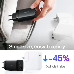 JOYROOM JR-TG10 65W GaN 3-Port Fast Charger - Small Size, eazy to carry