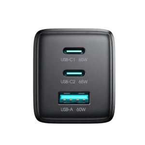 JOYROOM JR-TG10 65W GaN 3-Port Fast Charger - Top View