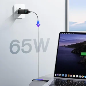 JOYROOM JR-TG10 65W GaN 3-Port Fast Charger - Up to 65W charging for Laptops