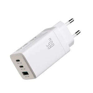 JOYROOM JR-TG10 65W GaN 3-Port Fast Charger - in White