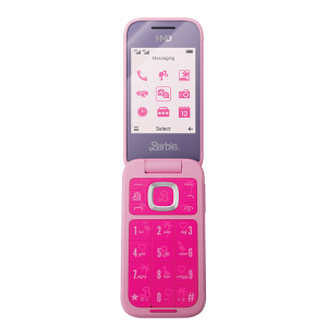 HMD Barbie Flip Phone Open