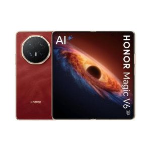 Honor Magic V6 in red - open