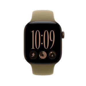 Apple Watch series 12 dark bronze with olive strap