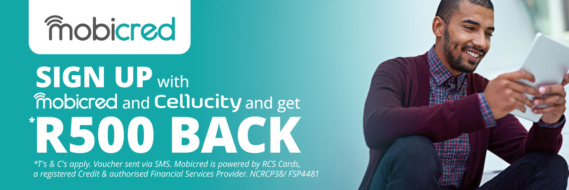 Mobicred R500 opening offer campaign banner