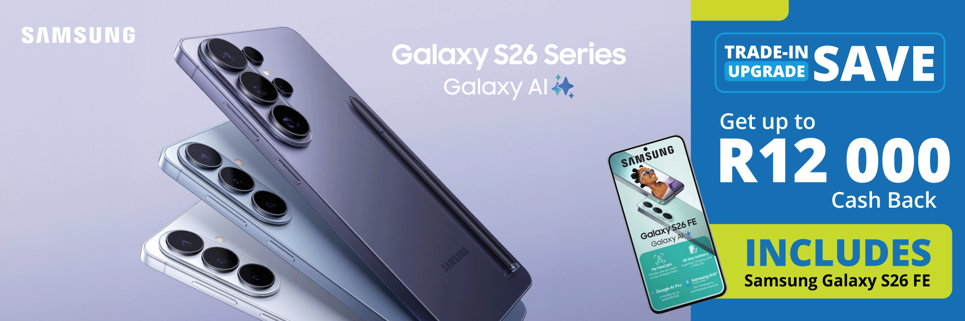 Samsung galaxy S26 Series Trade-in Banner Samsung galaxy S26 Series Trade-in Banner