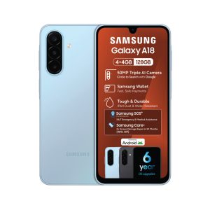 Samsung galaxy A18 in Light Blue